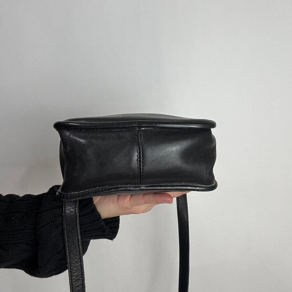 Coach Murphy Vintage 80s 90s Black Genuine Leather Crossbody Bag 9930 - Picture 4 of 7